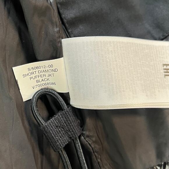 Banana Republic Estrella Quilted Puffer Jacket Black Size Large - Picture 7 of 8